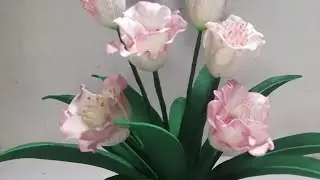 como fazer a flor tulipa🌷 riscada com frisador