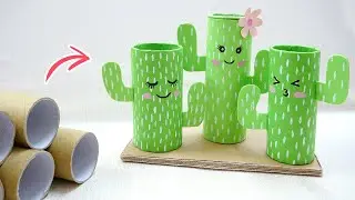 Easy Paper Roll Cactus Craft Idea | Best of Upcycled Toilet Paper Roll| Best out of waste