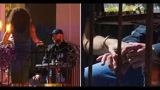 Justin Timberlake holds hands with co star Alisha Wainwright during party