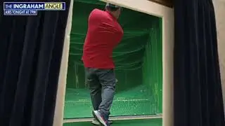 Trump pull curtain to show GodDanGolf who claims to be a 6 handicap shank his golf shot