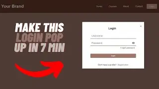 Responsive Login Pop Up in 7 min!