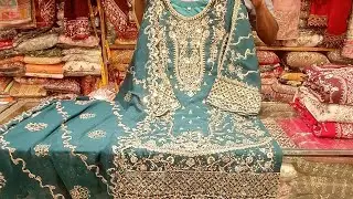 নতুন লুকের ঈদ স্পেশাল পাকিস্তানি স্টাইলে রেডিমেড লাক্সারি কাজের ঈদের মেইন থ্রিপিস/Readymade luxury