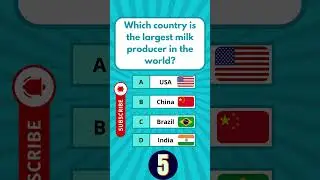 Which country is the largest milk producer in the world ? #usaquiz #funquiz #brainteaser #usafacts