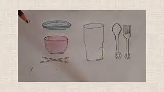 MENGGAMBAR PERALATAN DAPUR #tutorial #tugas #channel 
