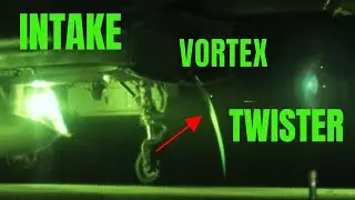 🇬🇧 RAF BlackJack Typhoon Night Ops Takeoff With Intake Vortex Twister 🌪️🌪️