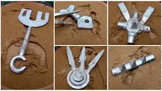 Metal casting in sand DIY new experiment through using scraps