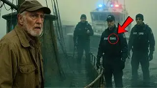 Old man's boat stopped by Coast Guard  When the Captain confirms his name, everyone backs away...