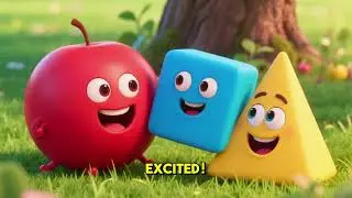 The Shapes Who Learned to Count Using Apples 🍎🔢 | Counting & Math for Kids | Fun Shape Story