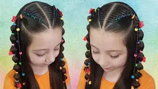 Peinado de moda para niñas & Juvenil 💗🌈 Trenzas 😍