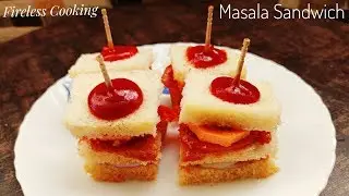🔥Cooking with out Fire for School Competition | Masala Sandwich |Fireless| Eggless Bread Sandwich |