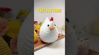 🐣 Crochet Chicken Pattern Free | Cute Amigurumi Tutorial! 🧶 #shorts #crochetpatterns