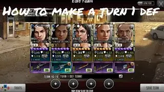 How To Make a Turn 1 Defence Team! The Walking Dead: Road To Survival TWD
