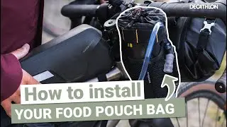 How to install your BOTTLE CAGE FOOD POUCH on your bike? // DECATHLON RIVERSIDE BIKEPACKING