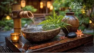 Relaxing Piano Music Healing & Bamboo Water Fountain 24/7 自然の音とともに音楽をリラックス バンブーウォーターファウンテン