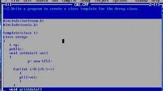 Write a program to create a class template for the ‘Array’ class.