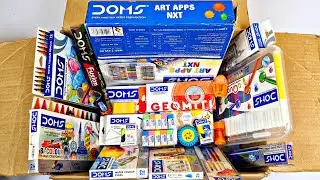 DOMS STATIONERY🥰ART APPS NXT KIT, Geometry, Aqua Colors, Oil Pastels, Brush Pens, Sharpener, Eraser