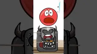 Red Ball 4 - ASMR eat BOSSES SQUARE MUKBANG Animation #shorts #redball4