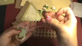 Shabby Chic Birdhouse chipboard mini scrapbook album kit