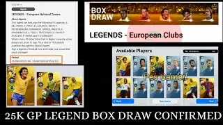LEGEND GP BOX DRAW |CONFIRMED BY KONAMI |  | NEXT MONDAY | PES 2020