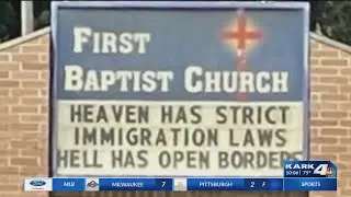 Arkansas church gets backlash for controversial sign