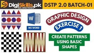 Digiskills 2.0 Graphic Design Exercise 1 Batch 01 Solution | Draw using Basic Shapes in MS Word