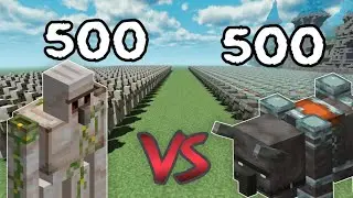 40 Ravagers Vs 20 Iron Golame In Minecraft |