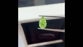 💚 1.15ct Pear Cut Lab-Grown Green Diamond | Fancy Vivid | VS1