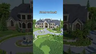 Front vs back Minecraft mansion #minecraft