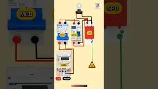 🏠House Wiring⚡Protection: Correct MCB, RCCB & SPD Connection✅ #wiring #electrical