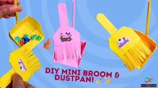 Easy Origami Mini Broom & Dustpan 🧹 | Cute Kawaii Sanrio Paper Crafts for Kids
