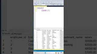 Use the COUNT function in SQL to calculate the total number of records from a SQL table #dataanalysi