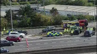M5 police incident  junction 15 southbound all lanes closed 6/9/25