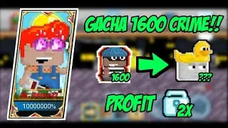 Gacha 1600 Crime di Event Summer Fest!! Profit Gilaa....|| Growtopia Indonesia