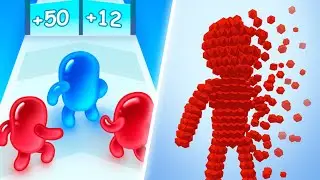 Join Blob Clash 3D | Pixel Rush | All Levels Gameplay | Satisfying Mobile Games | Android,iOS