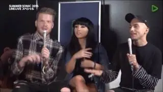 20160820 Pentatonix trio - SUMMER SONIC Interview