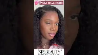 🌴 SUMMER CURLY BOB WIG VIBES!🌴 Beginners Friendly Easy Install #xrsbeautyhair #wigreview #shorts
