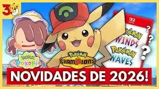 QUAIS JOGOS POK&Eacute;MON ser&atilde;o LAN&Ccedil;ADOS em 2026? | 30 ANOS DA FRANQUIA, GEN 10 e MUITO MAIS!