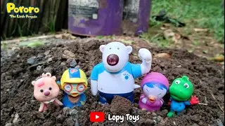 Pororo || Menyelamatkan pororo yang tertimbun pasir bersama crong,poby,loopy,roody,edy,petty