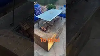Want more fire pit heat? #backyard #firepit #backyardfirepit #outdoorfire