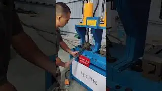 Pipe head cutting 45 degree angle mold equipment #90degree #machine #punching