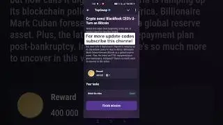Crypto News! BlackRock CEO'S Tapswap Code  #Theearngroup #Tapswap #Code #Telegram