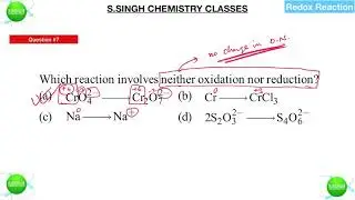 Redox Reaction IIT-JEE MCQ Solution || Oxidation - Reduction Reaction || NEET MCQ || IIT-JEE MCQ ||