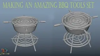how to modeling an Amazing 3D BBQ Tools Set in maya! Making an Amazing BBQ Tools Set maya 2020