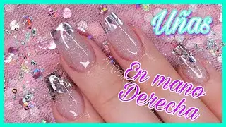 😨UÑAS en Mano DERECHA 😨con MANO IZQUIERDA➡️ ¿Cómo Aplicar Uñas ACRILICAS?💅