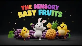 Baby Sensory 🐾🍓 Infant Visual Stimulation | Baby Fruit Dancing 🌼 Spring Sensory Video With Music