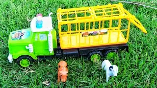 Unboxing Mainan Terbaru Truk Hewan, Kambing, Sapi