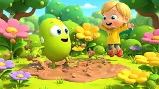 Fall Guys Naughty Bean Fell in the Mud 🍂 | Nursery Rhymes for Kids & Baby Songs