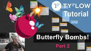 3ds Max + TyFlow TUTORIAL: Butterfly Bombs! Part 2