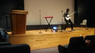 UB on stage talent show April 6th metal guitar solo