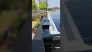 Draining water from solar panel #solarclean #renewableenergy